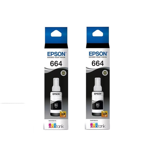 Pack 2 Tintas Epson 664 Negro Original