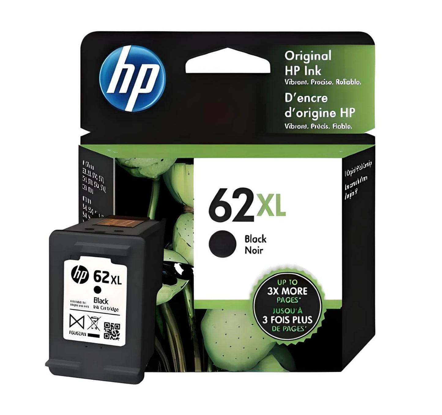 Cartucho de Tinta HP 62XL Negro Original – Alto Rendimiento