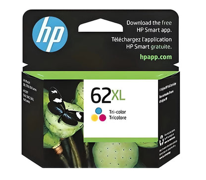 Cartucho de Tinta HP 62XL Tricolor Original – Alto Rendimiento