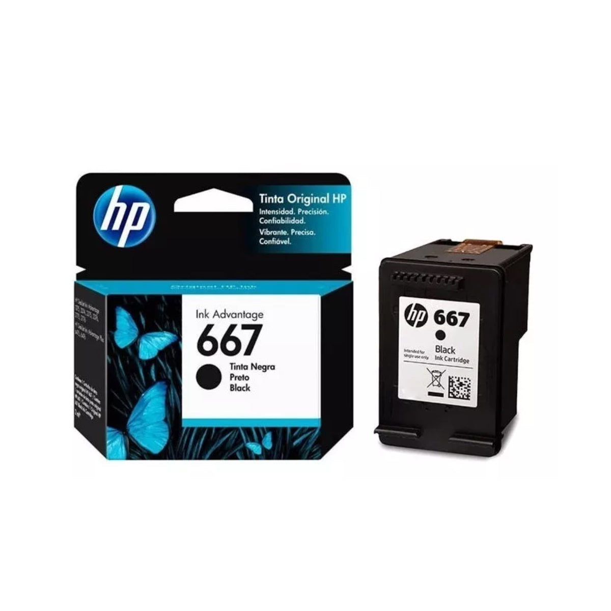 Cartucho hp 667 Negro Original 1275/2374/2375/2376/2775