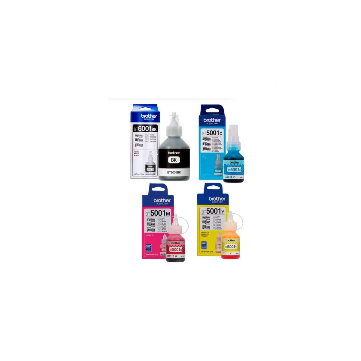 Pack Tintas Brother Bt6001-bt5001 Original N/M/C/Y