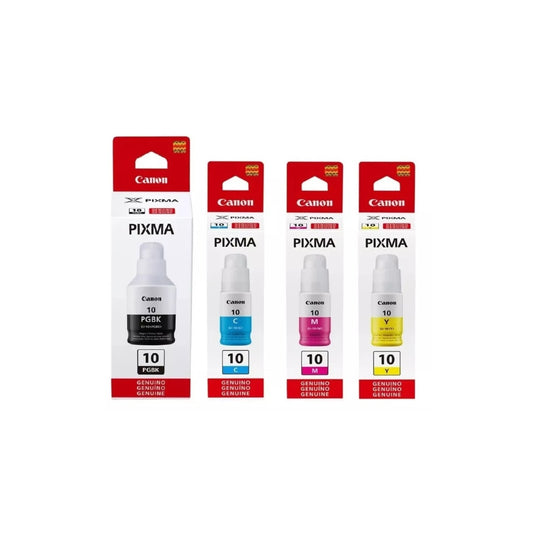 Pack Tintas Canon GI-10 Originales N/M/C/Y