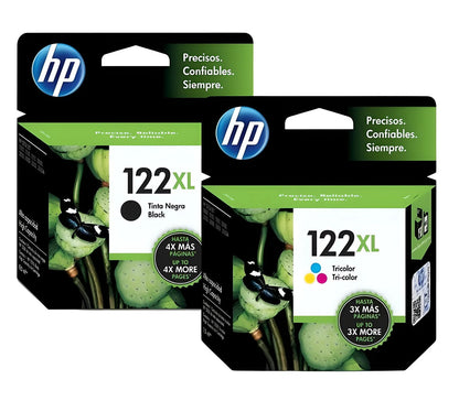 Pack Cartuchos de Tinta HP 122XL Original – Negro y Tricolor