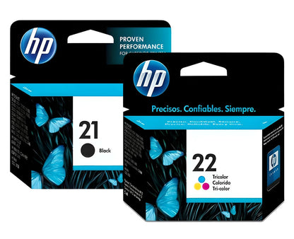 Pack Cartuchos de Tinta HP 21/22 Original – Negro y Tricolor