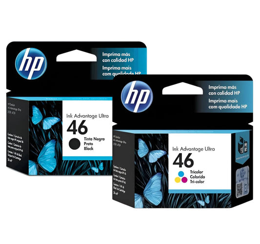 Pack Cartuchos Tinta HP 46 Original – Negro y Tricolor