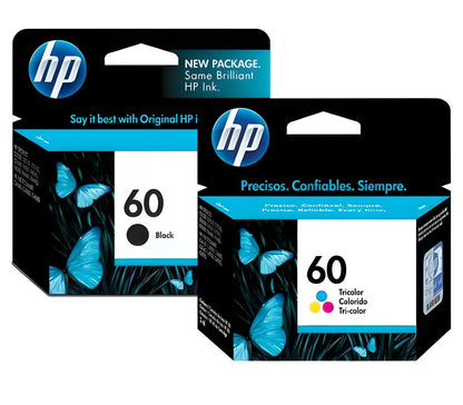 Pack Cartuchos Tinta HP 60 Original – Negro y Tricolor