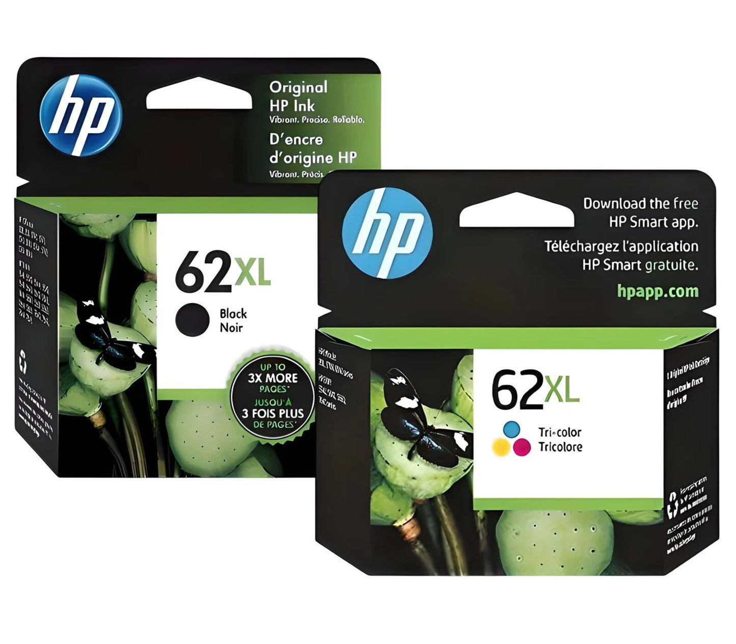 Pack Cartuchos de Tinta HP 62XL Original – Negro y Tricolor