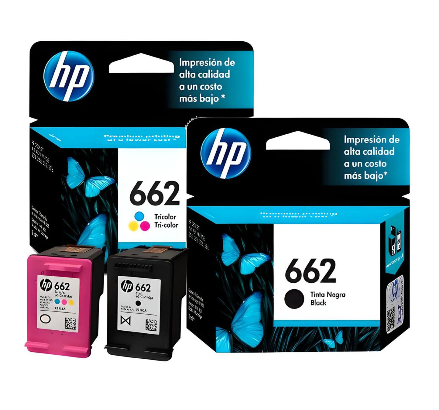 Pack Cartuchos Tinta HP 662 Original – Negro y Tricolor