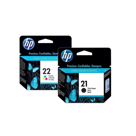 Pack Cartuchos hp 21-22 Original Negro / Tricolor-HP-tintas-para-impresora-en-santiago