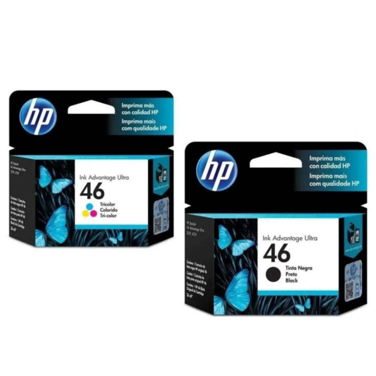 Pack Cartuchos hp 46 Original Negro / Tricolor 2529/4729