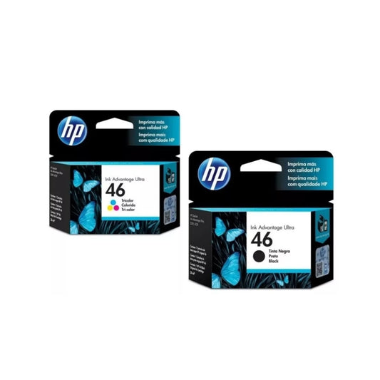 Pack Cartuchos hp 46 Original Negro / Tricolor 2529/4729