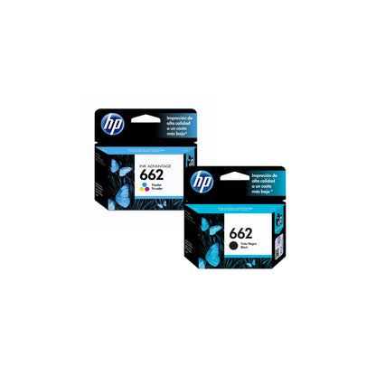 Pack Cartuchos hp 662 Original Negro / Tricolor