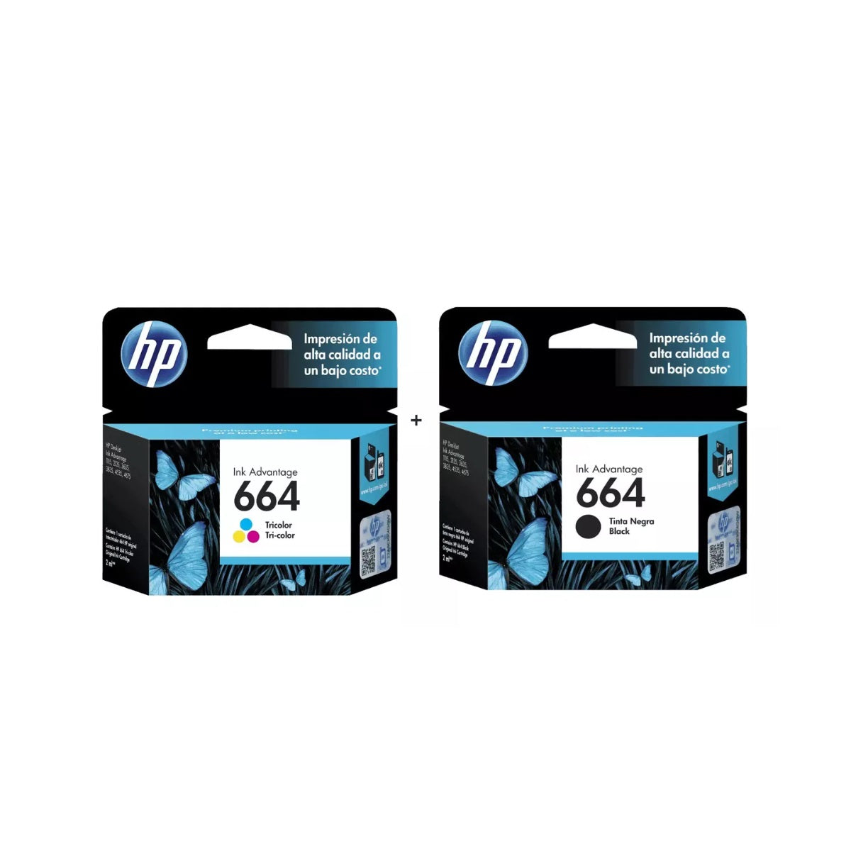 Pack Cartuchos hp 664 Original Negro / Tricolor 1115/2135-HP-tintas-para-impresora-en-santiago
