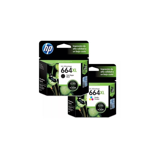Pack Tintas hp 664XL Original Negro / Tricolor 1115/2135-HP-tintas-para-impresora-en-santiago