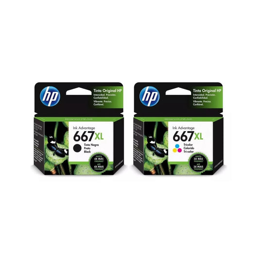 Pack Cartuchos hp 667XL Original Negro / Tricolor-HP-tintas-para-impresora-en-santiago
