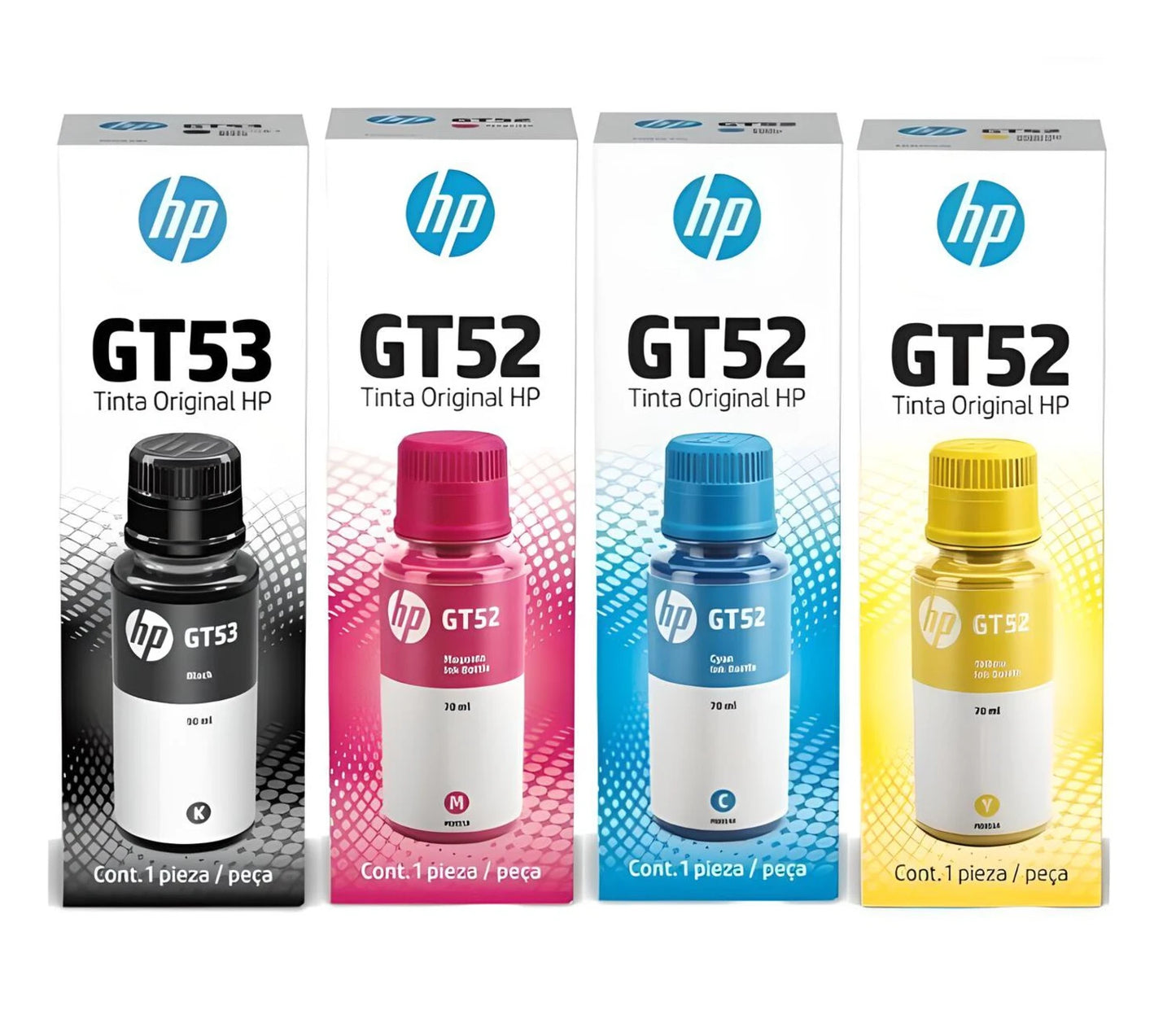 Pack Botellas Tinta HP GT53/GT52 Original – Sistema Tanque