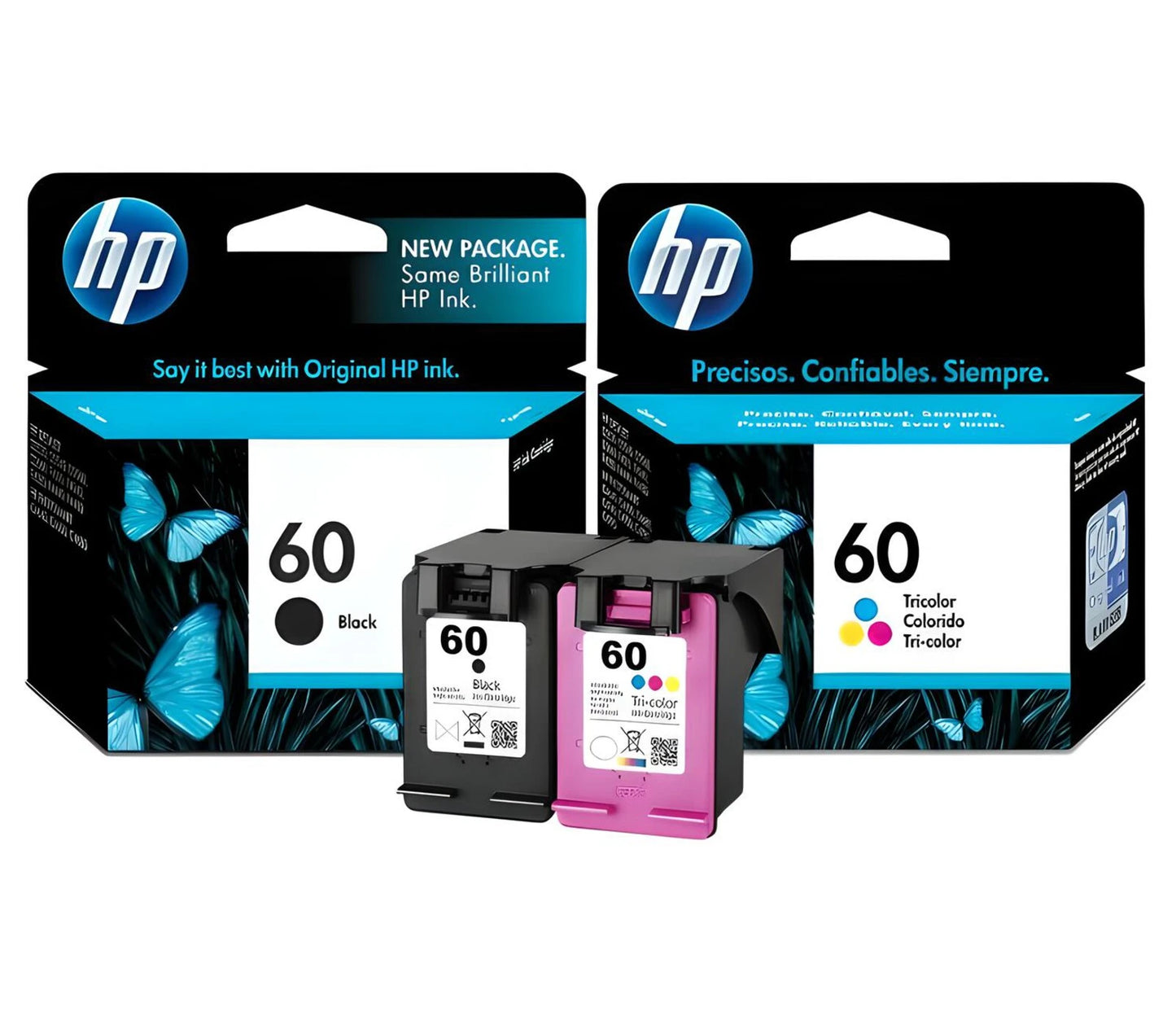Pack Cartuchos Tinta HP 60 Original – Negro y Tricolor