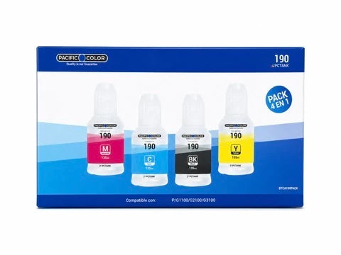Botellas de Tintas Alternativo Canon Gl-190 Pack