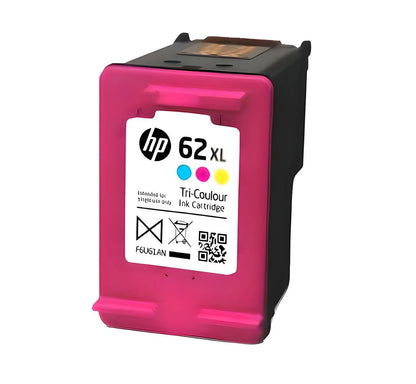 Cartucho de Tinta HP 62XL Tricolor Original – Alto Rendimiento